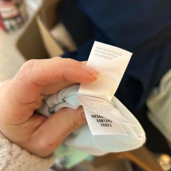 Zella High Waisted Aqua Blue 7/8 Leggings - Picture 4 of 4